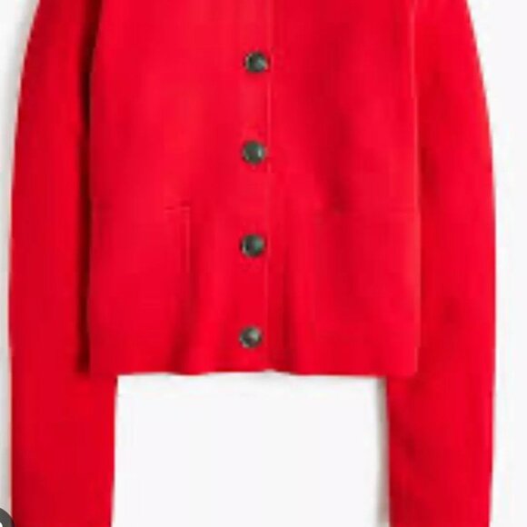 J. Crew Factory Red Cardigan Sweater - Picture 3 of 12